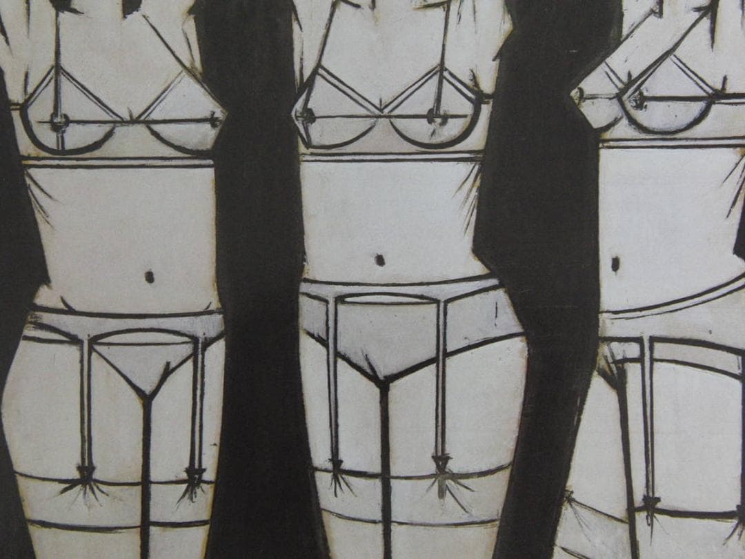 ベルナール・ビュッフェ「Trois femmes」希少画集の額装画、人気作品