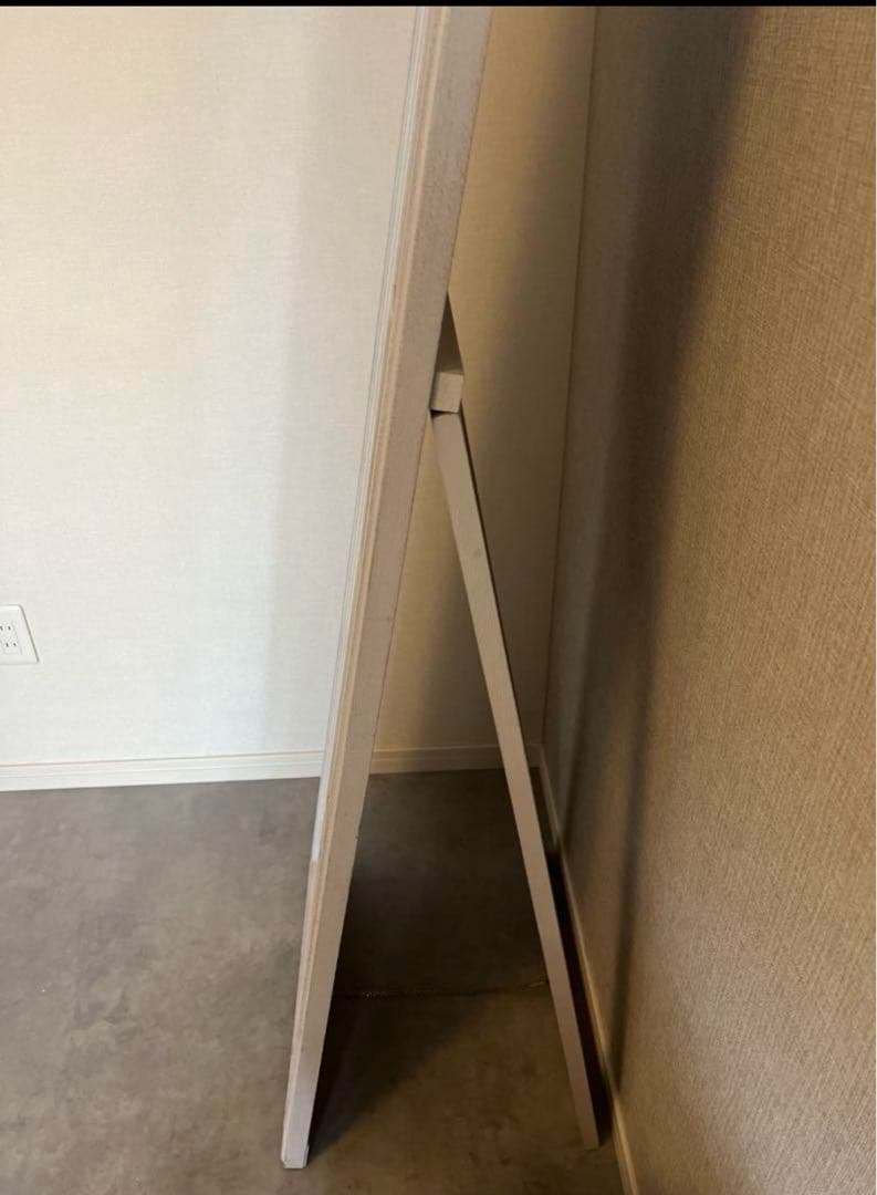 アーチ型　木製スタンドミラー