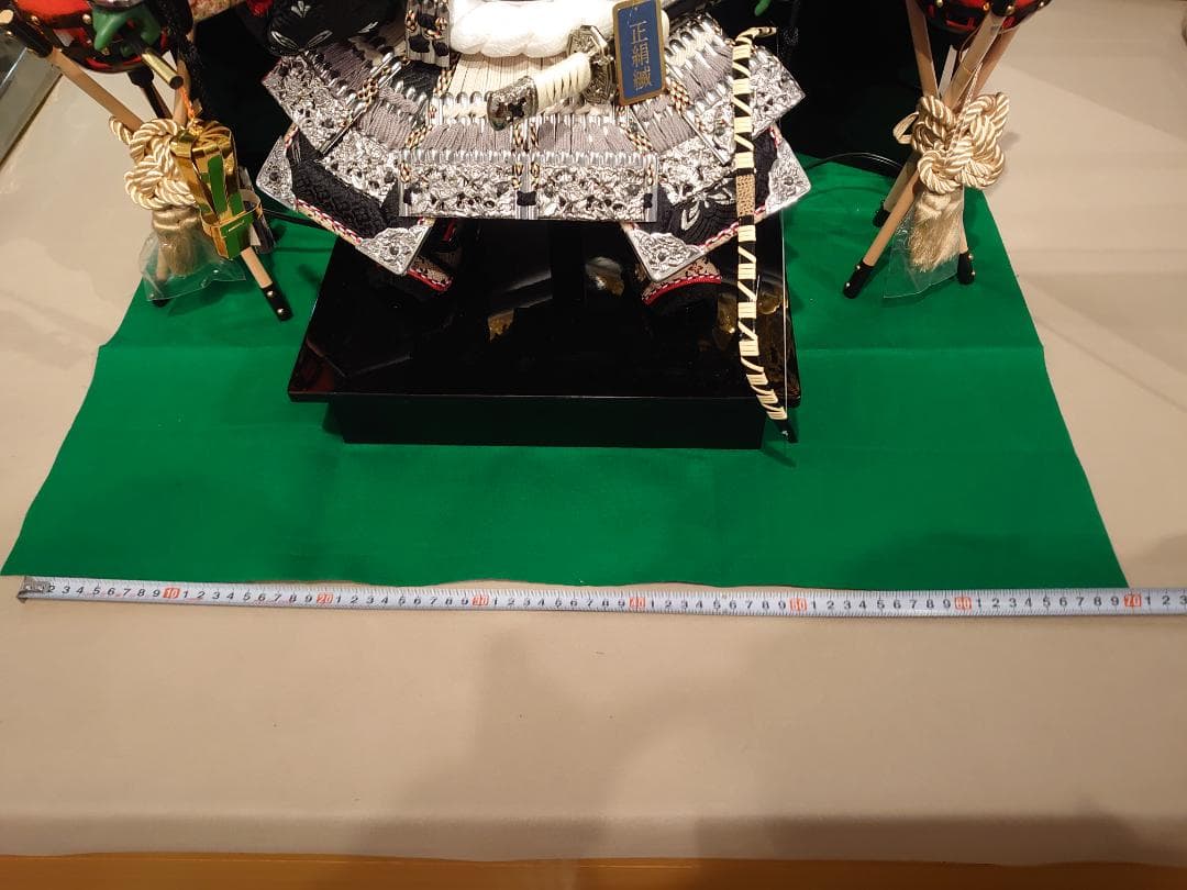 ●五月人形セット●　出世鎧着武者　子供大将　かがり火付き（電気付き）