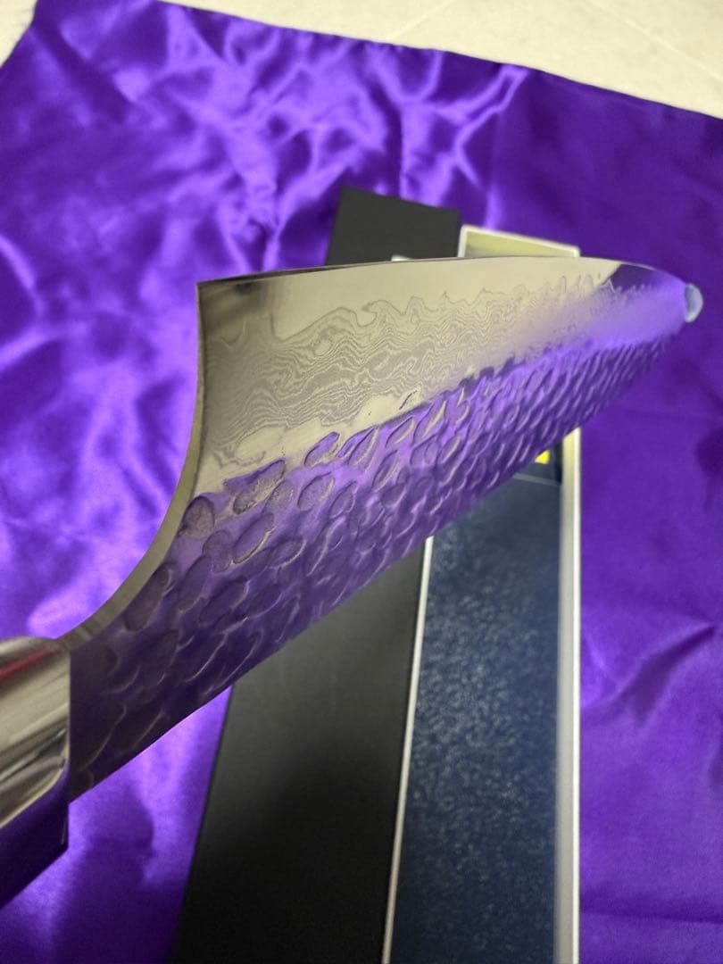 【新品】堺孝行 牛刀210mm／VG-10／33層ダマスカス（ステンレス）