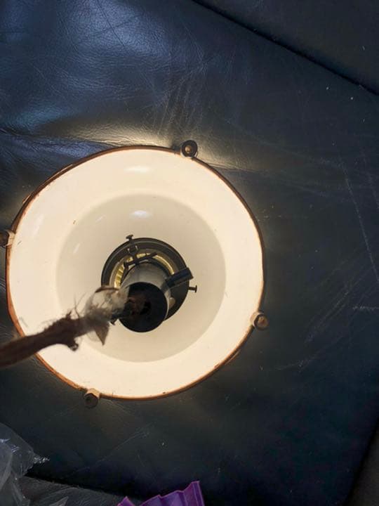 メ2819 大正浪漫が漂う電笠 照明　ハンドメイド