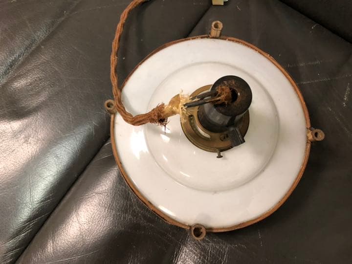 メ2819 大正浪漫が漂う電笠 照明　ハンドメイド