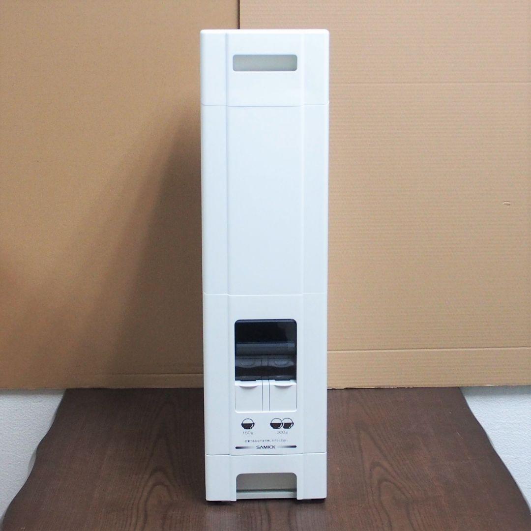 ★白色 無洗米兼用コンパクトライスボックス(米びつ) ３２kg 未使用品★