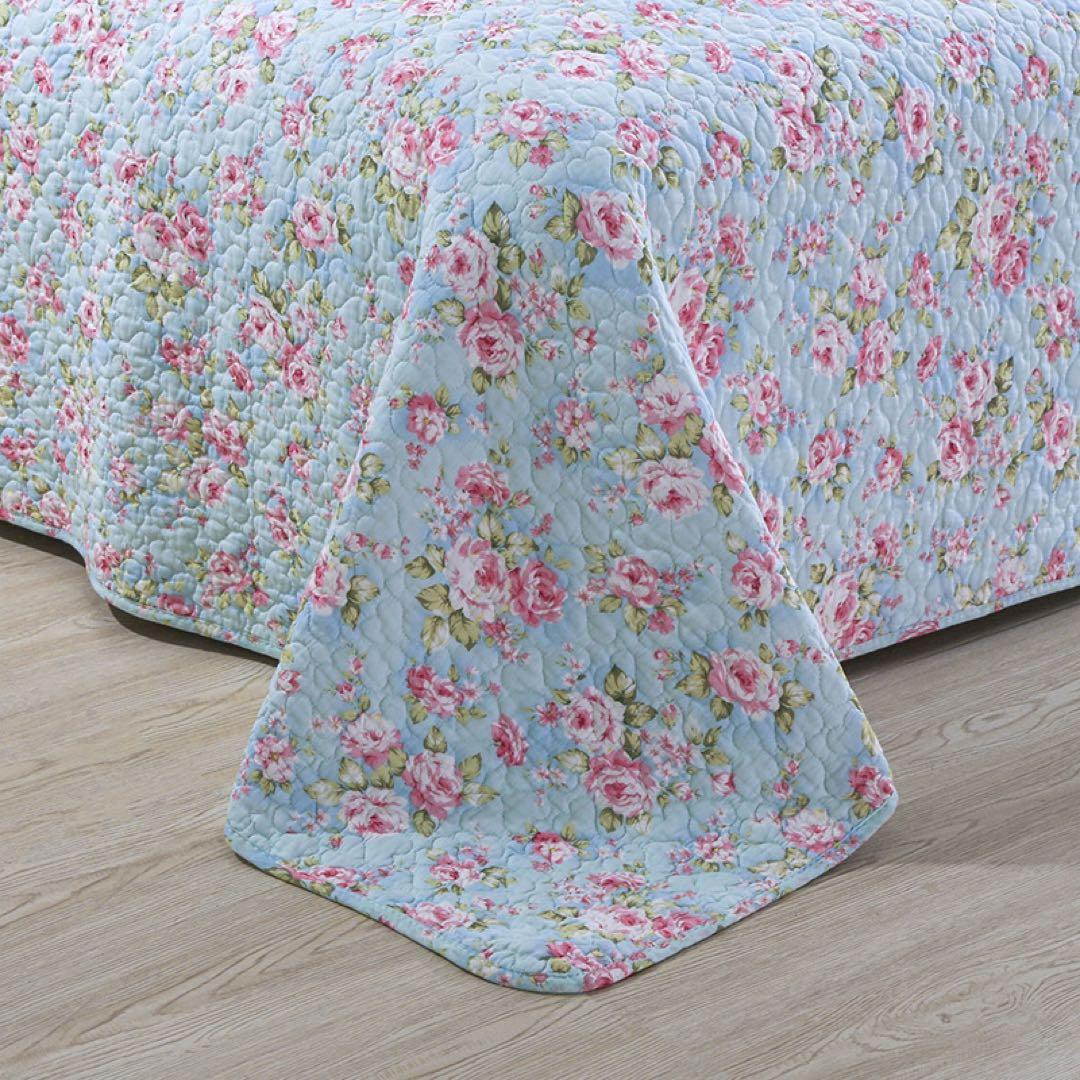 キルトベッドカバー3点セット綿マルチカバー キルティング 435