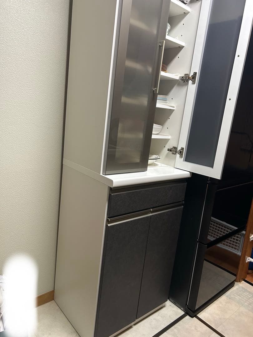 ニトリ　食器棚(ラピス60 クローチェ)