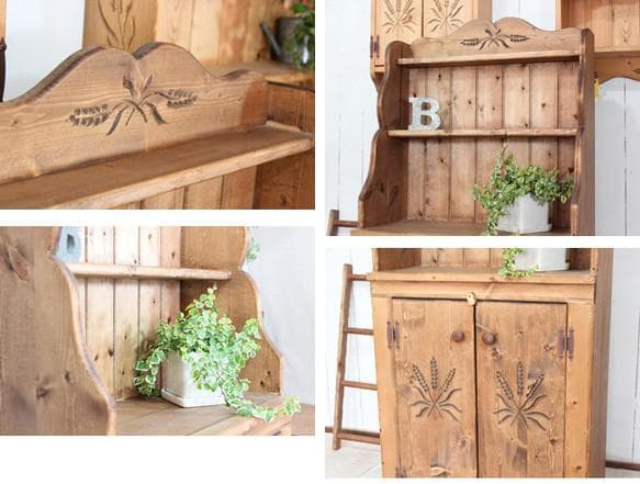 ハンドメイド　麦穂のカップボード