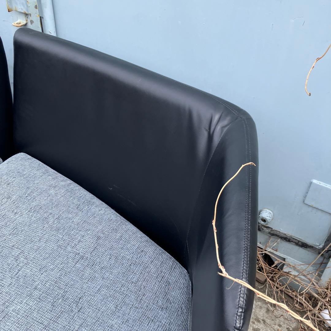 北欧レトロ 3人掛けコーナーソファー ソファーベッド アームチェア ブラック