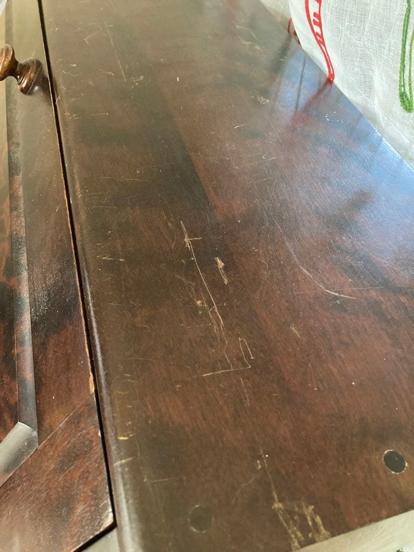 0353：ライティングビューロー 北海道民芸家具 骨董　デスク　レトロ