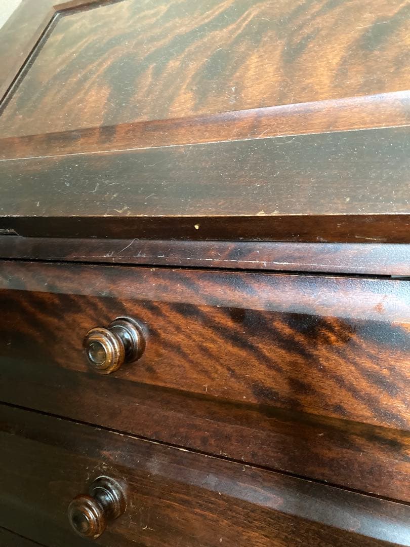 0353：ライティングビューロー 北海道民芸家具 骨董　デスク　レトロ