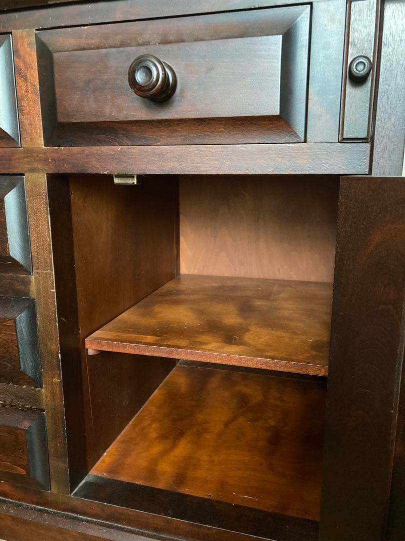 0353：ライティングビューロー 北海道民芸家具 骨董　デスク　レトロ