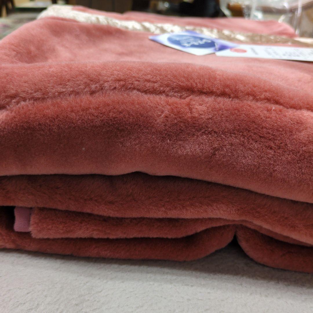 西川毛布かいまき(夜着)ピンク無地