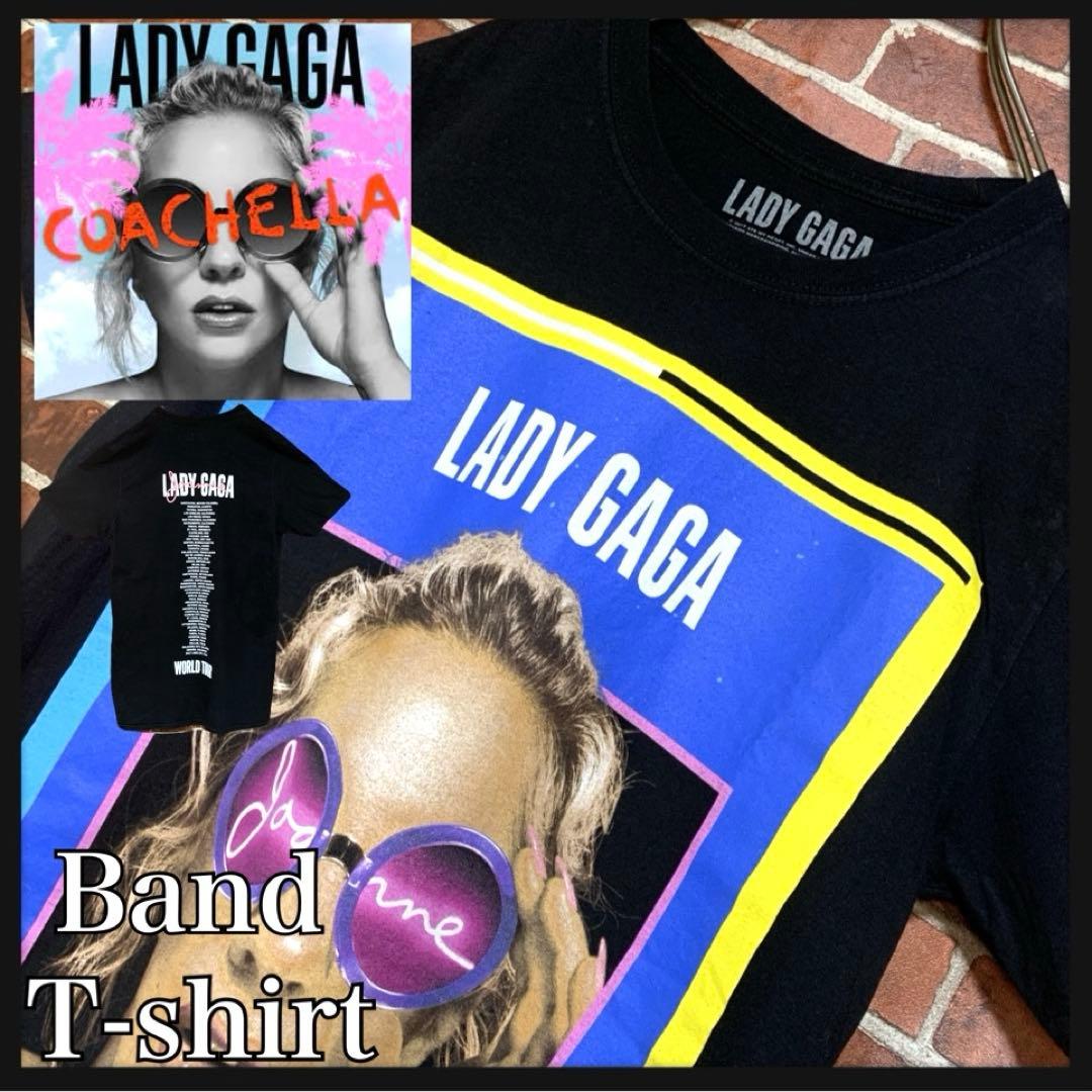 LADY GAGA☆レディーガガ☆WORLD TOUR☆バンドtシャツ☆M☆古着 - メルカリ