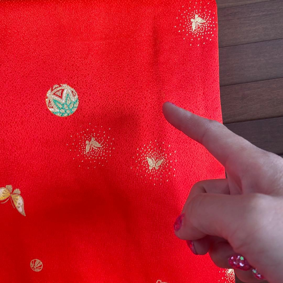 7歳　七五三　着物　被布　セット　絹　正絹