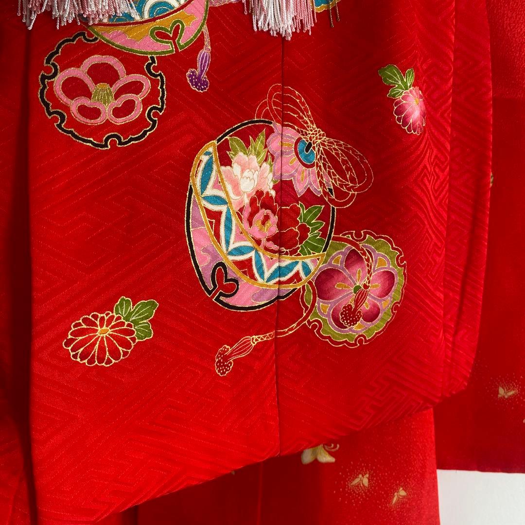 7歳　七五三　着物　被布　セット　絹　正絹