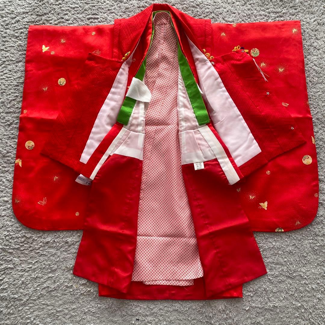 7歳　七五三　着物　被布　セット　絹　正絹