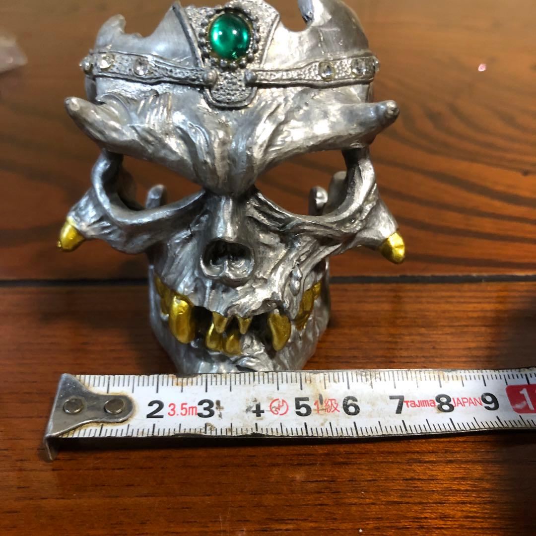 ドクロ 骸骨　置物　金属製