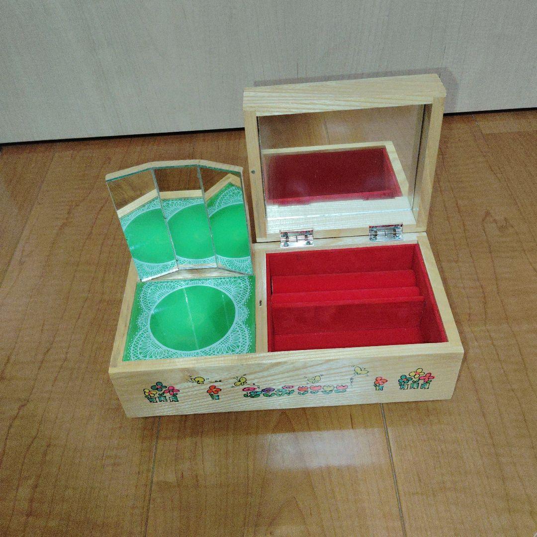 [当時物]　水森亜土ちゃん　オルゴール　木製　アクセサリーケース