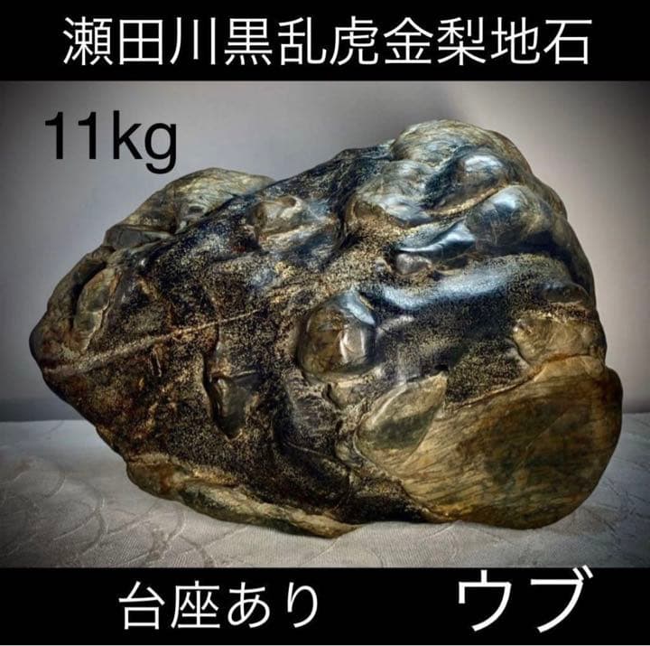 2602 瀬田川黒乱虎金梨地石  横22×高32(cm) 11.62kg