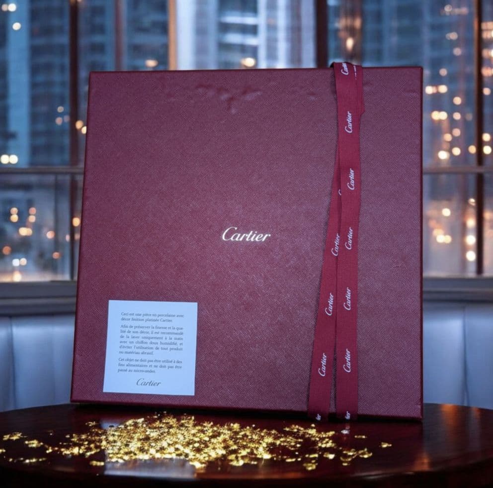 【非売品】【希少】Cartier 夜空デザイン プレート 専用ボックス付き