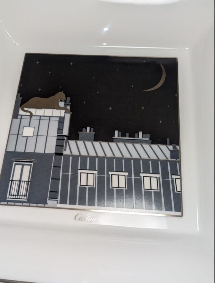【非売品】【希少】Cartier 夜空デザイン プレート 専用ボックス付き