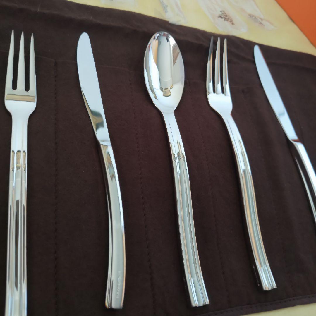 【未使用・箱入り】エルメス　オンド Onde 波　カトラリーセット　全６本