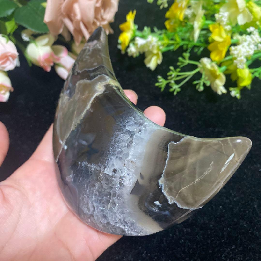 ボルケーノアゲート 月 ビッグムーン カービング