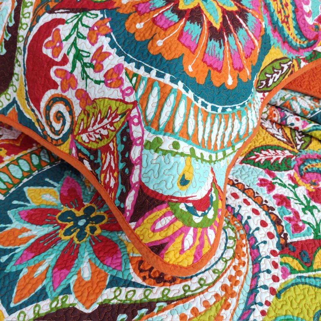 キルトベッドカバー3点セット綿マルチカバー キルティング 610