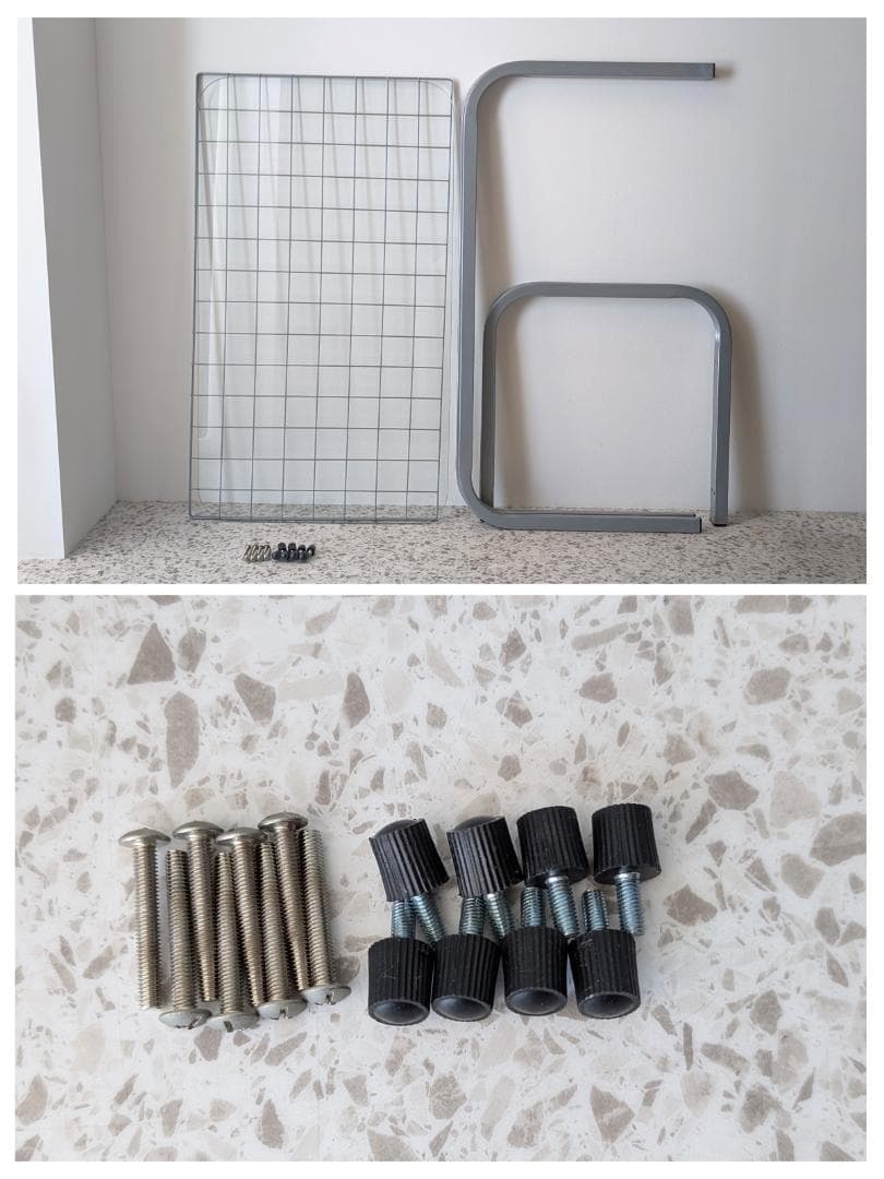 90s ビンテージ メタルフレーム ガラス テーブル スペースエイジ ポップ