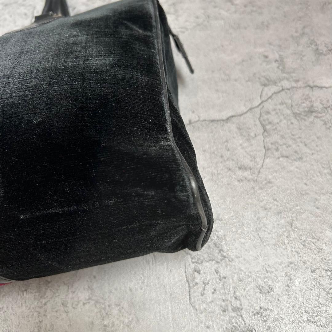 ロベルタディカメリーノ ベルベット レザー バッグ ベロア ブラック