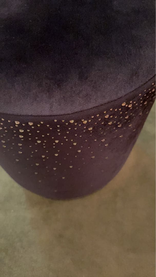 【美品】星空のジュエリースツール☆彡濃紺ネイビー×ゴールド脚のキラキララメの椅子