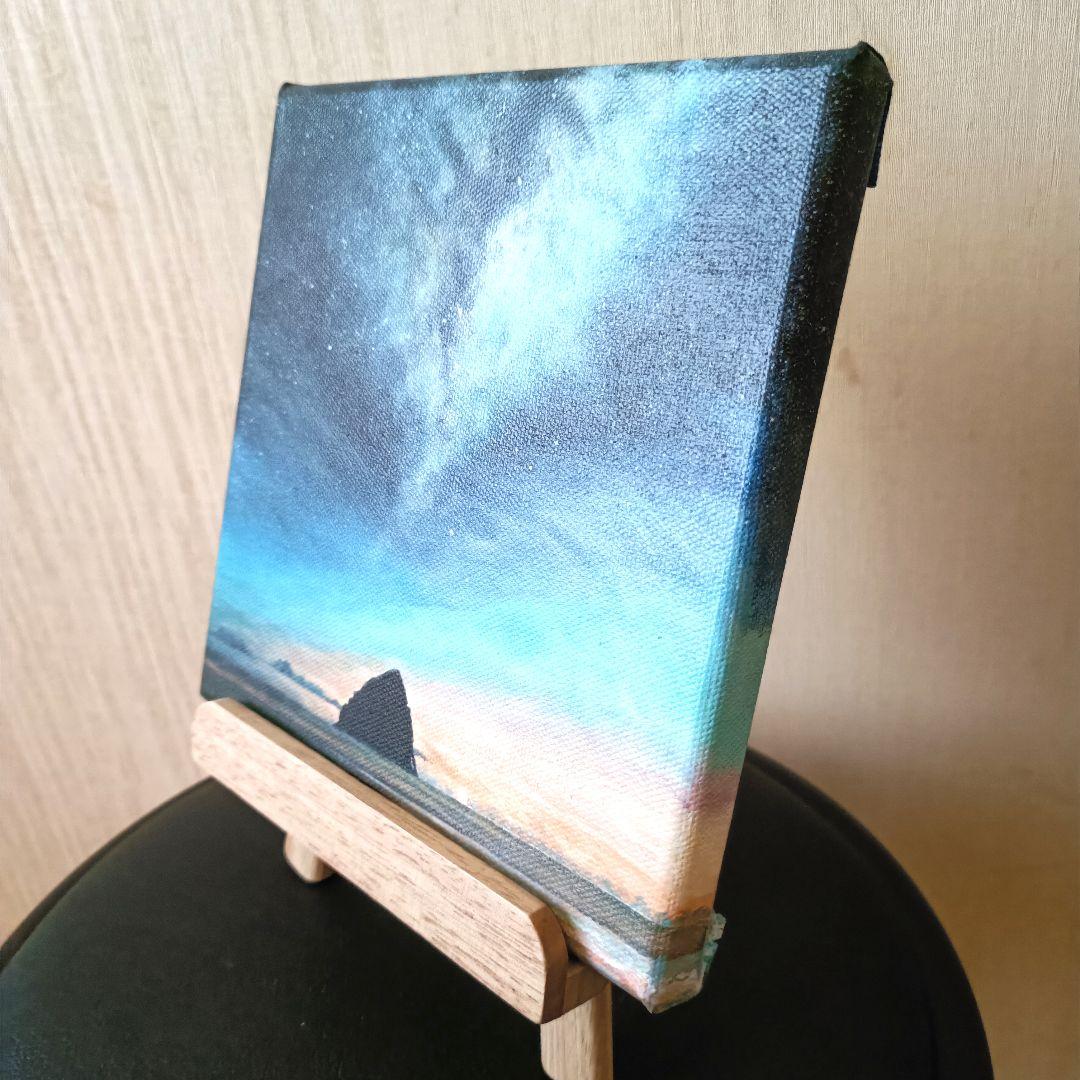 天の川とシルエット　スクエア絵画