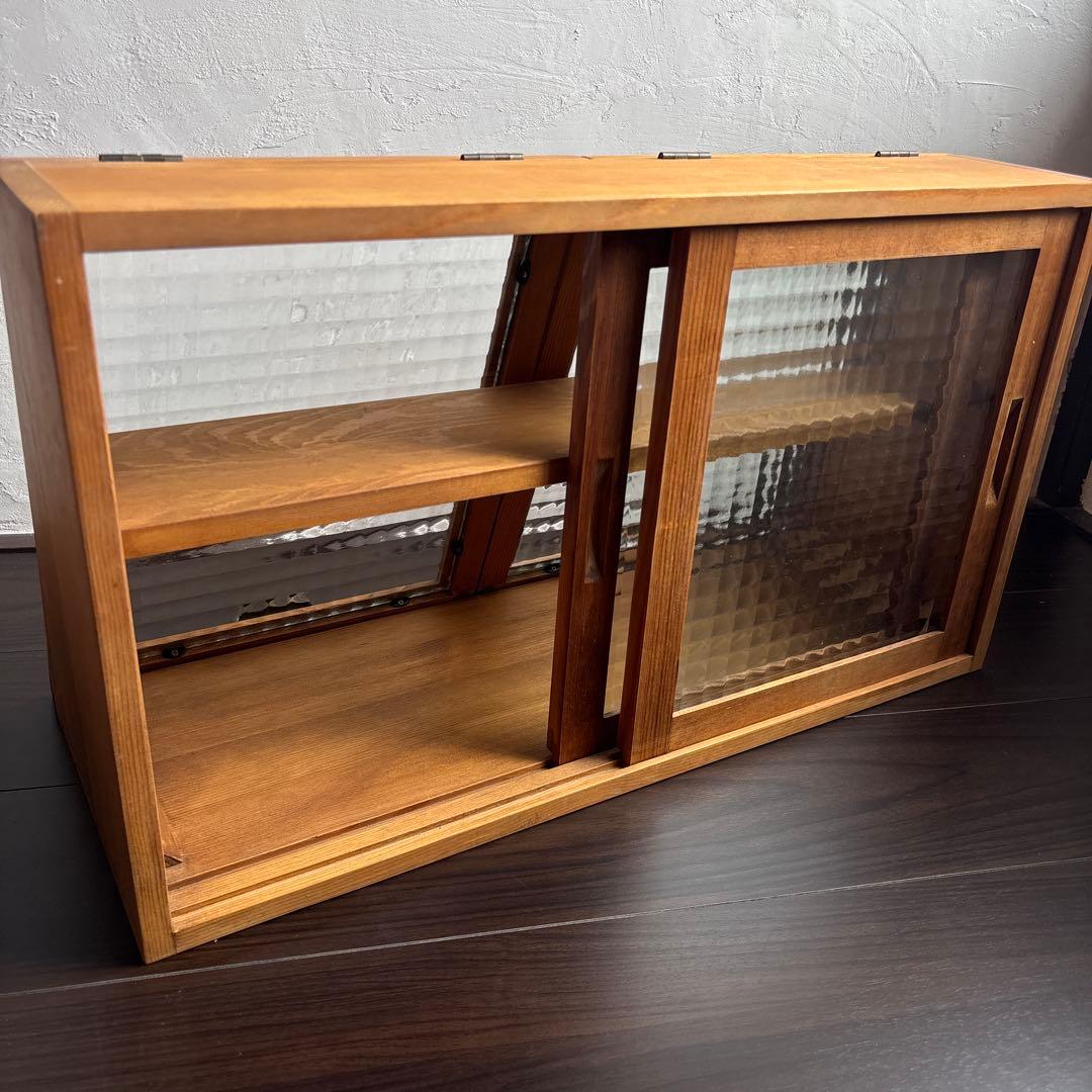 木製 キッチン 収納 ショーケース 収納ラック 調味料 レトロ アンティーク