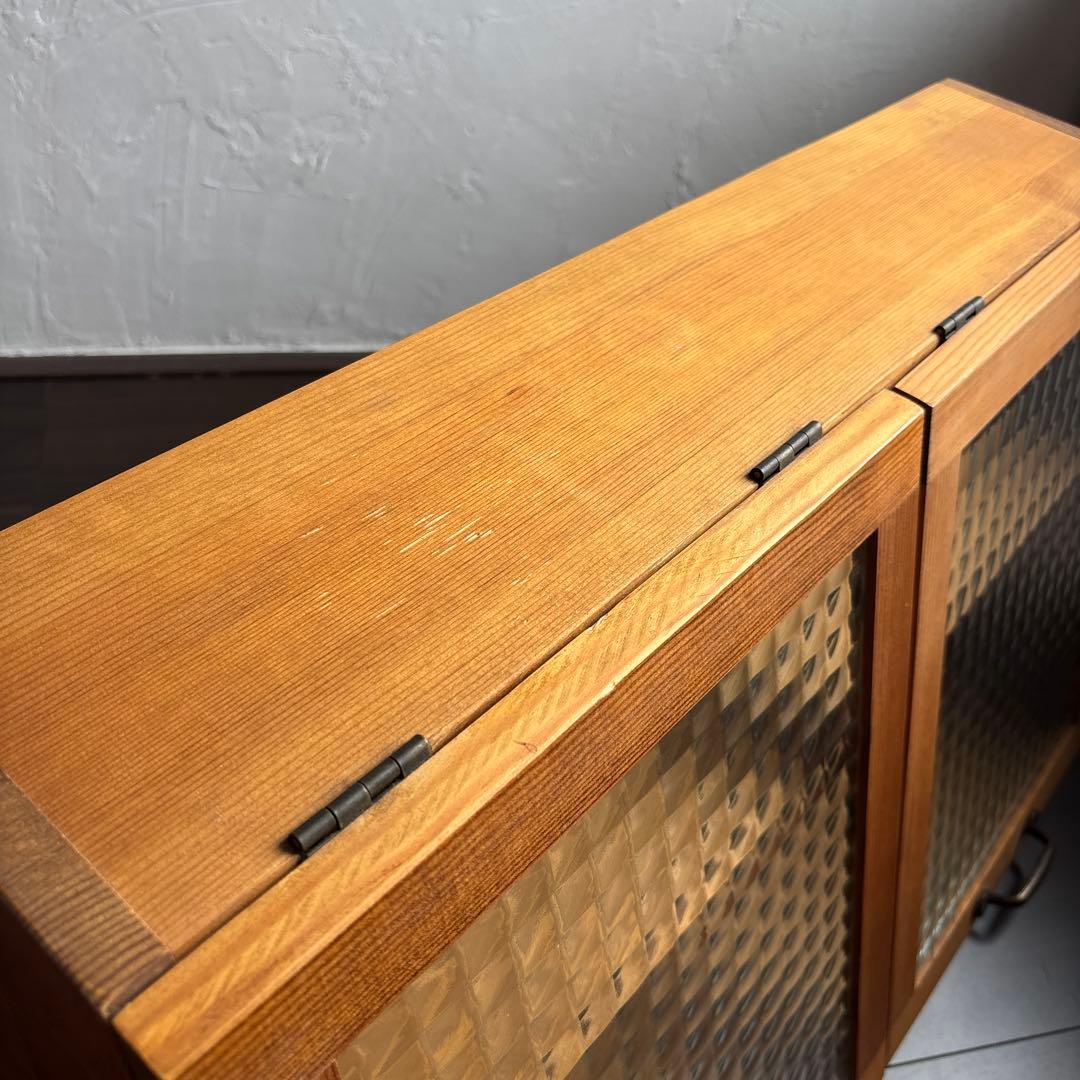 木製 キッチン 収納 ショーケース 収納ラック 調味料 レトロ アンティーク