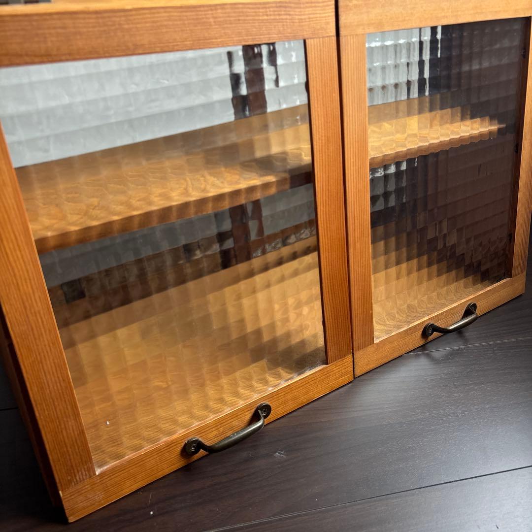 木製 キッチン 収納 ショーケース 収納ラック 調味料 レトロ アンティーク