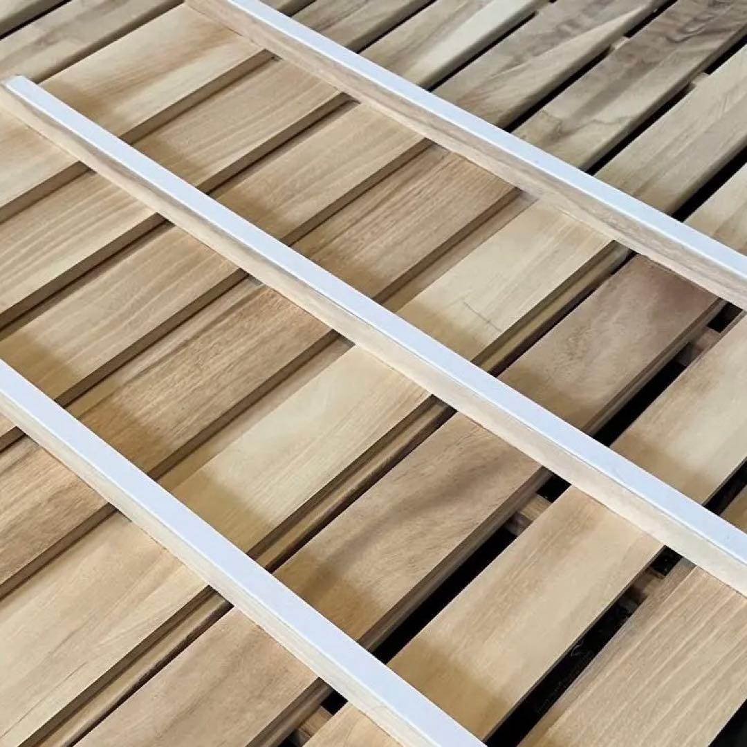 (美品：即日発送)定価12000/三つ折りすのこマット/セミダブル