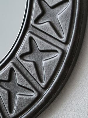 壁掛け ミラー だ円 壁飾り ミラー アイアン 男前 飾り ウォールデコ 鏡