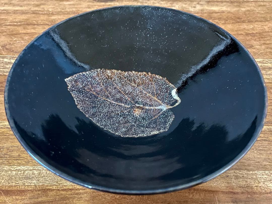 木の葉天目茶碗 裏千家十五代鵬雲斎 書付箱 木葉天目 検/吉州窯,南宋