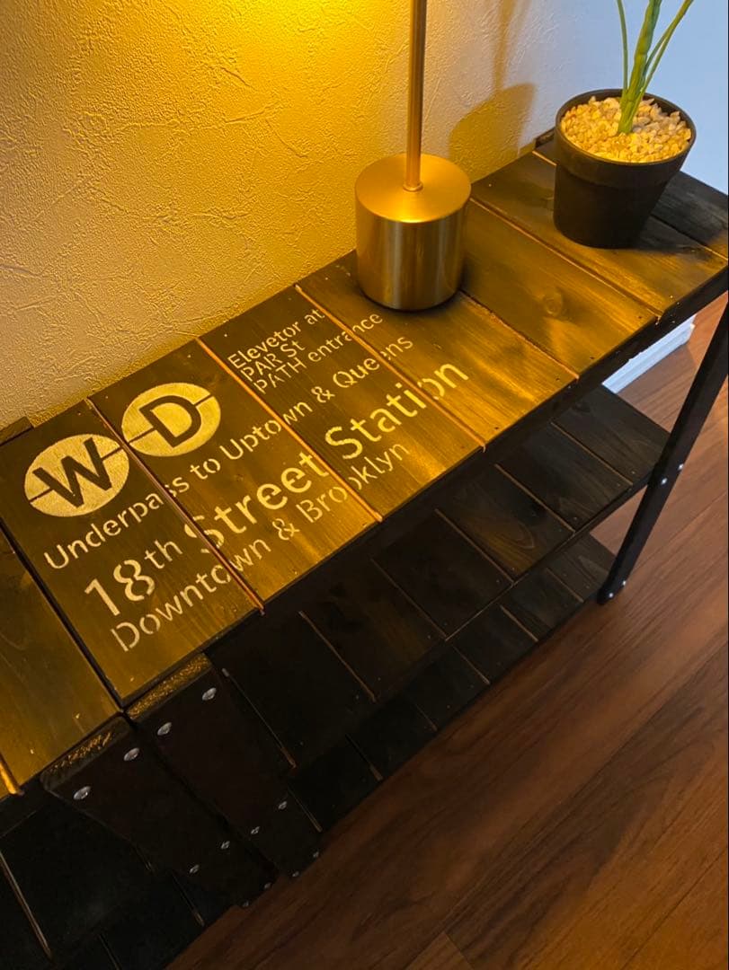 3段ラック　靴棚　飾り棚　ブルックリン