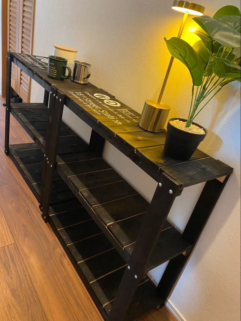 3段ラック　靴棚　飾り棚　ブルックリン