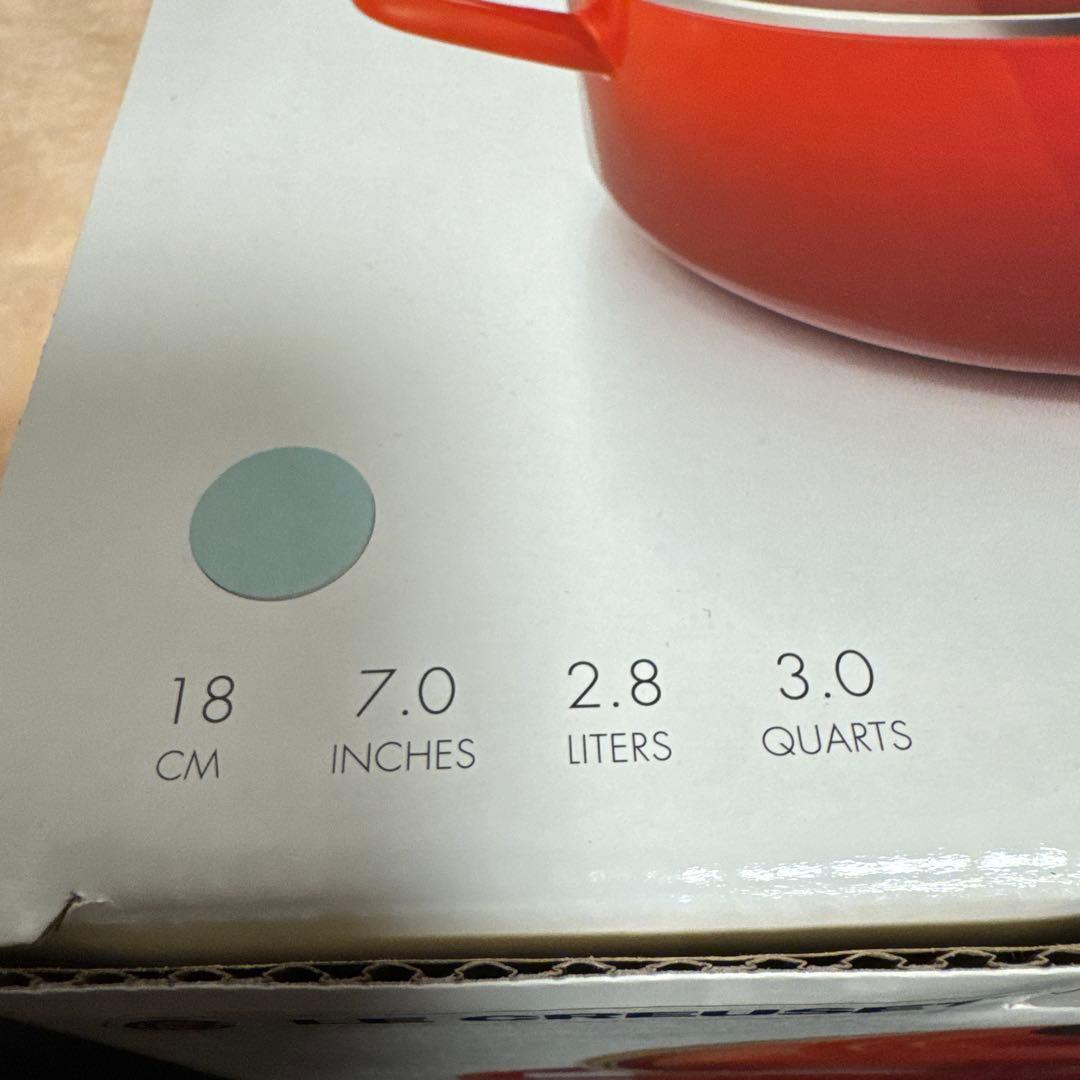新品　LE CREUSET キャセロール　18cm