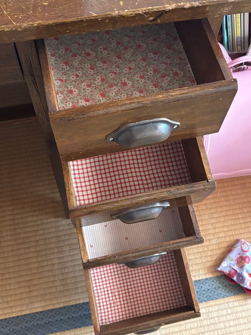 レトロ　勉強机　木製