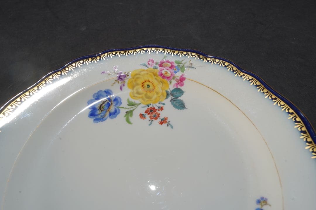 マイセン　Aカンテ　5つ花　デザートプレート　18.0cm