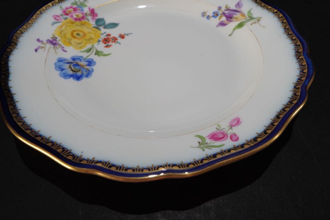 マイセン　Aカンテ　5つ花　デザートプレート　18.0cm