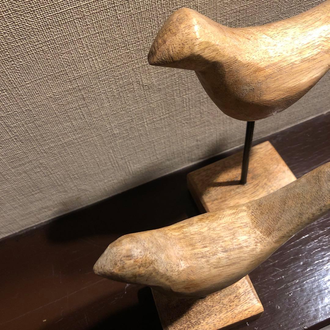 ACTUS（アクタス）木製バード（鳥）オブジェ 大小セット - メルカリ