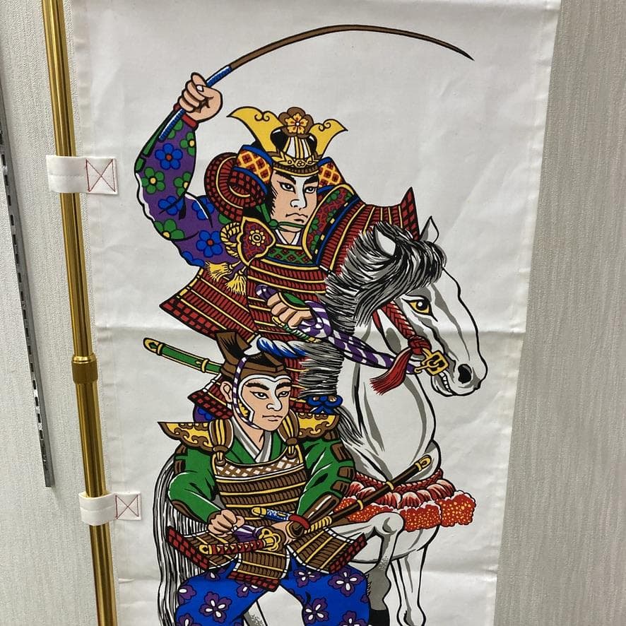 SKO85 織田信長　長さ136㎝位　端午の節句　5月武者のぼり　リメイク生地