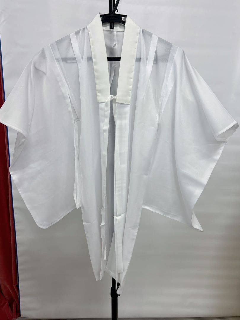 (七五三)7歳前後の男の子向けの、ダークグリーンの着物と羽織、襦袢の3点セット。