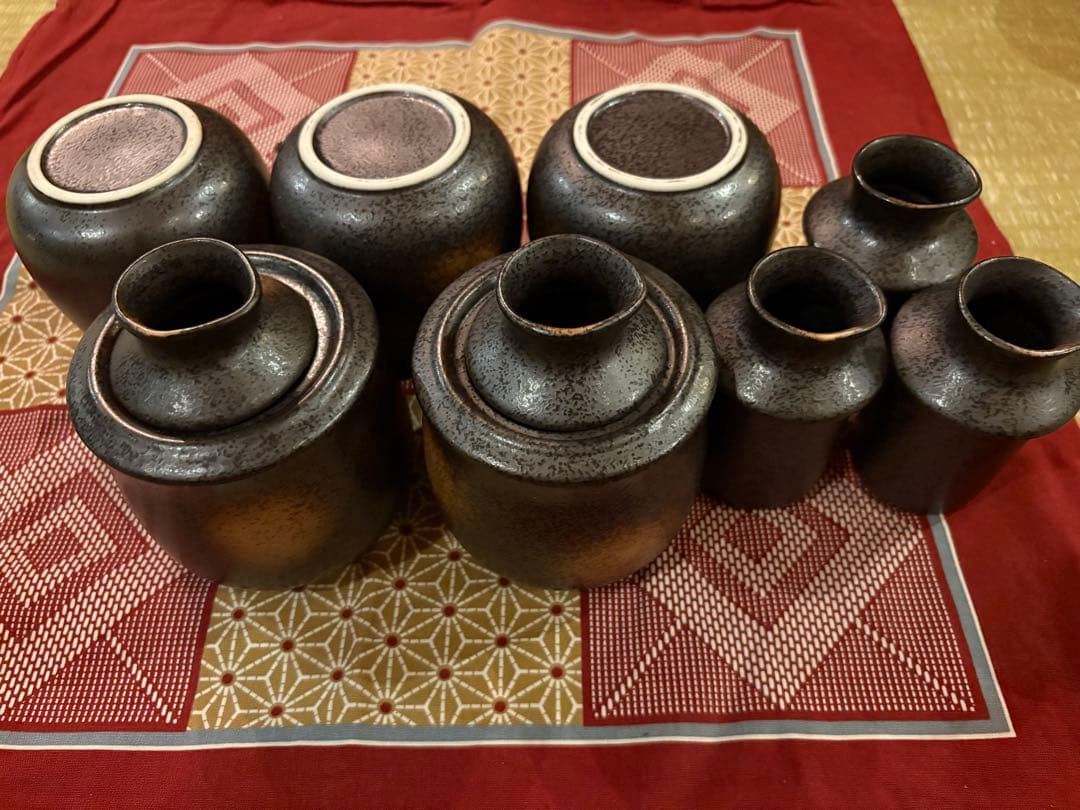 酒燗器　陶器　大サイズ2点　中サイズ5点