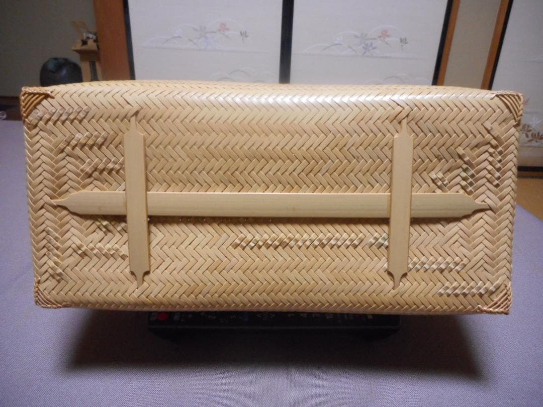 【竹細工】桝網代編み白竹のバッグ