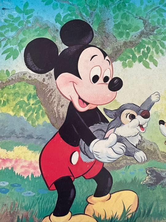 ディズニー　ヴィンテージ バンビ木製アンティーク　あちゃちゅむムチャチャ古着