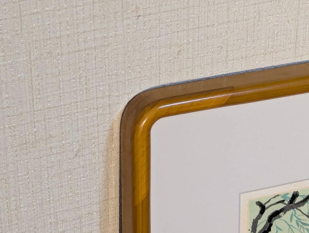 【真作】版画　入江繁　シルクスクリーン　都会の水辺に舞う白鳥　Y91